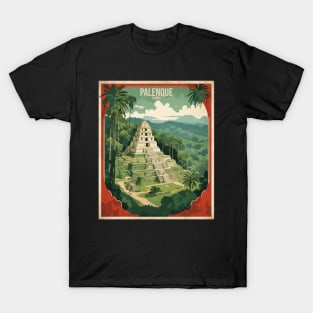 Palenque Chiapas Mexico Vintage Tourism Travel T-Shirt